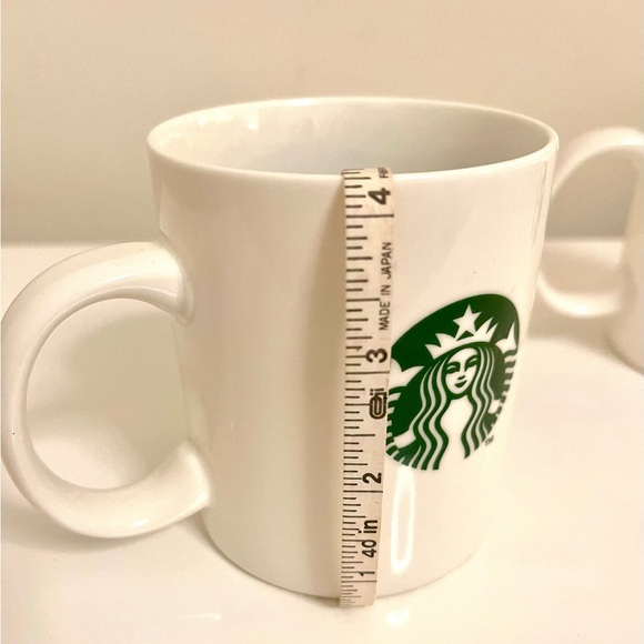 Starbucks Siren Logo White Coffee Mugs 2-12oz - Picture 11 of 11